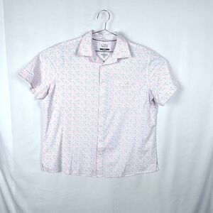 Croft And Barrow Slim Fit Performance Shirt Pink Hibiscus Men's XL